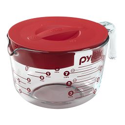 8 Cup Measuring Cup with Red Lid