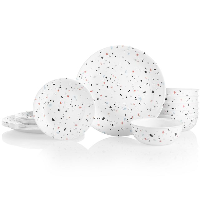 Terrazzo Rosa 18-piece Dinnerware Set, Service for 6