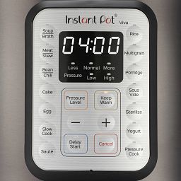 Instant Pot® Viva™ 6-qt Black Multi-Use Pressure Cooker front control panel 