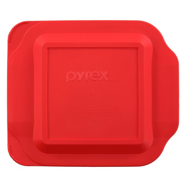 Red Lid for 8 Square Glass Baking Dish