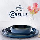 Stoneware 3-piece Dinnerware Set, Service for 1, Navy