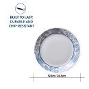 Everyday Expressions Glass Rutherford 10.5" Dinner Plates, 4-pack