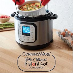 Corningware® French White 18-piece Round & Oval Set Corningware being used in an Instant Pot
