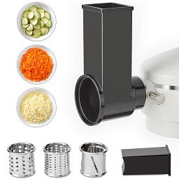 Instant® Slicer/Shredder Accessory Set for Stand Mixer Pro shown with attachments