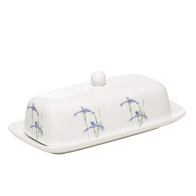 Butter Dish Coordinates w/ Corelle Shadow Iris