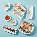Winter Frost White 9-piece Sushi and More Set