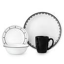 Livingware™ Black & White Mix and Match Set 16-pc Dinnerware Set