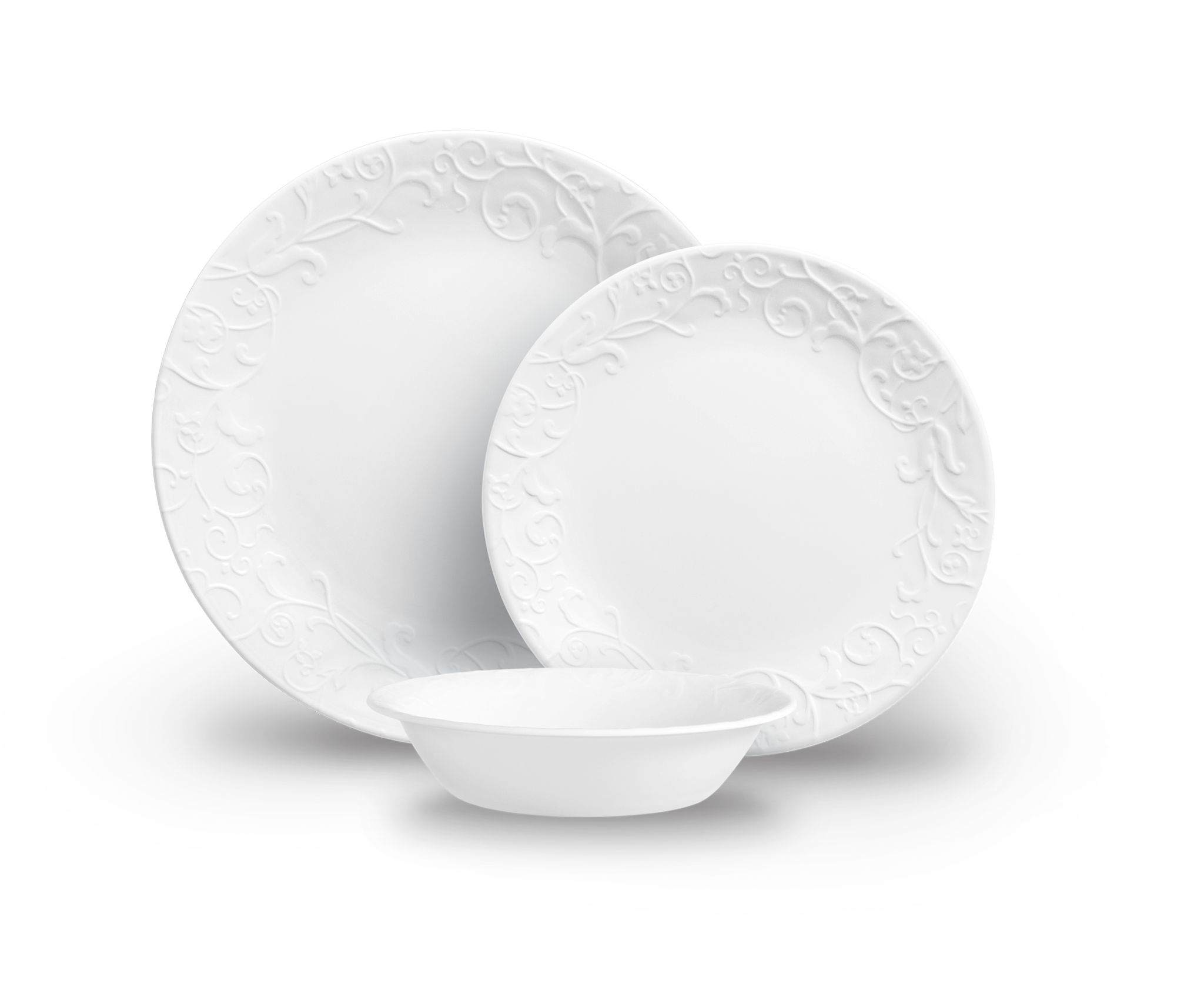 Corelle 18-Piece Service for 6 Chip Resistant Mystic Gray Dinnerware Set