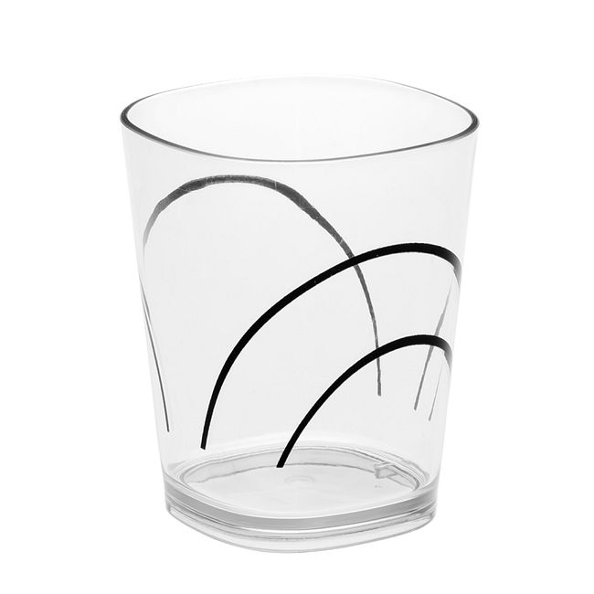 Simple Lines 14-ounce Acrylic Drinking Glass
