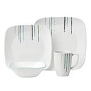 Square Rain Drops 16-pc Dinnerware Set