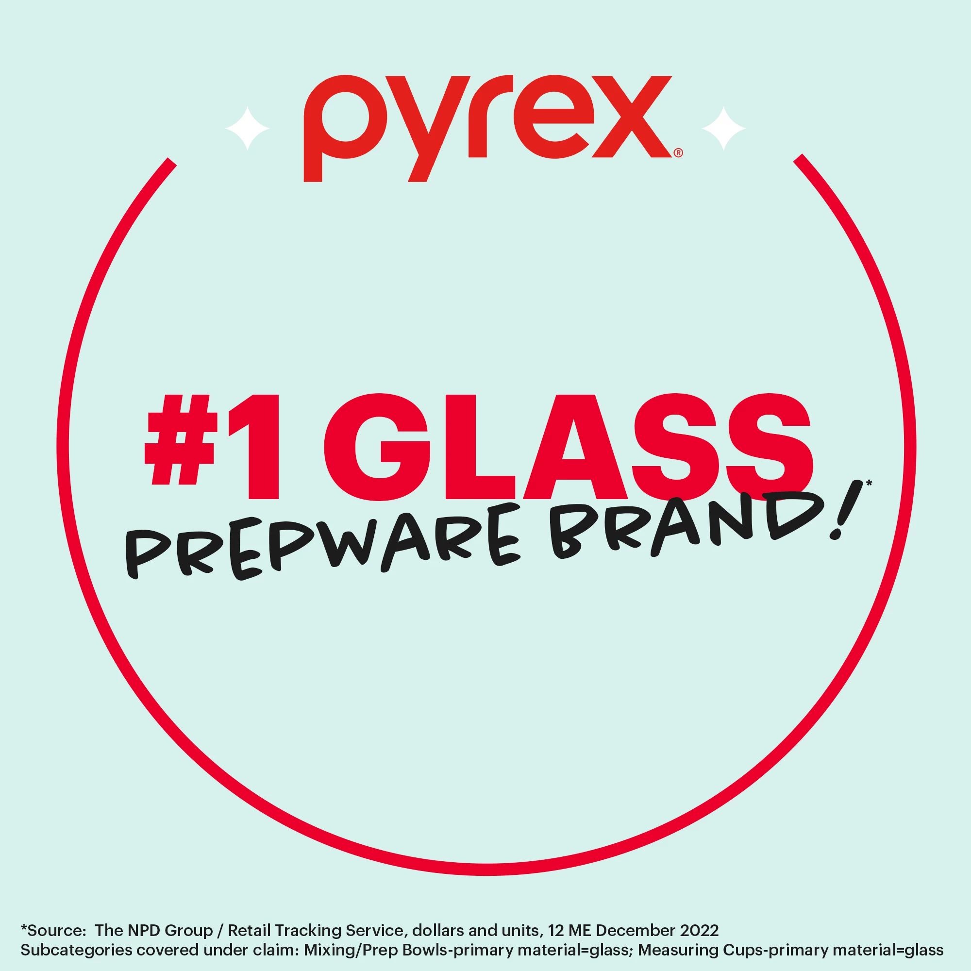 Pyrex Smart Essentials Glass Mixing Bowl - Clear/Blue, 2.5 qt - Fred Meyer