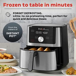 Instant™ Vortex™ Plus 6-quart Air Fryer with text Frozen to table in minutes