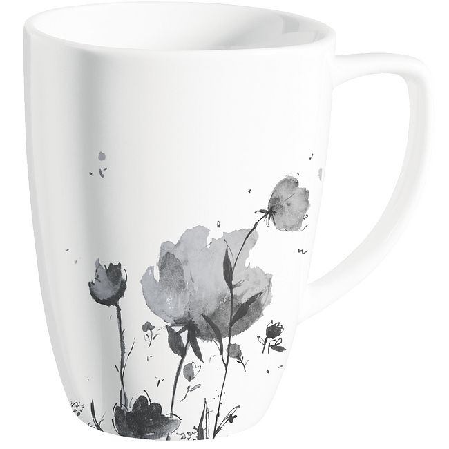 Square Fleurs Du Soir 12-oz Porcelain Mug