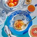 Indigo Blooms 16-piece Dinnerware Set, Service for 4
