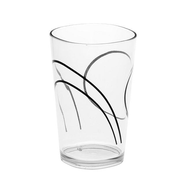 Simple Lines 8-ounce Acrylic Drinking Glass