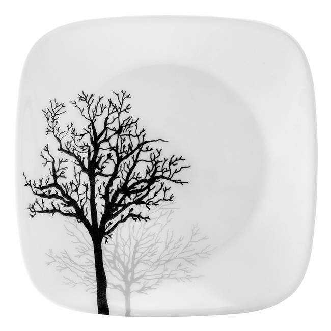 Square Timber Shadows 6.5" Plate