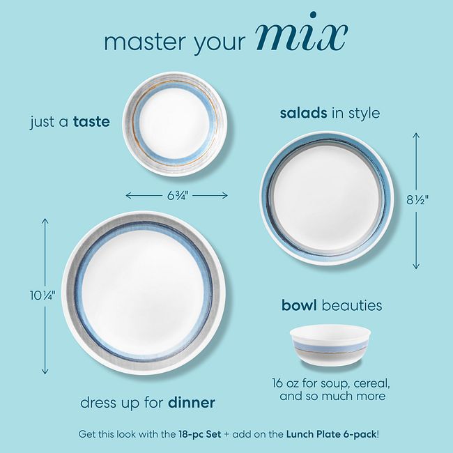 Elemental Dawn 18-piece Dinnerware Set, Service for 6