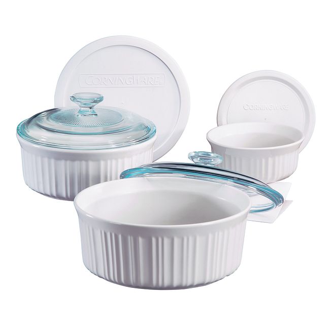 French White 6-pc Bakeware Set