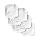 Night Blooms Gray 10.5" Dinner Plates, 6-pack