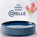 Stoneware 10.5" Dinner Plates, Navy, 4-pack