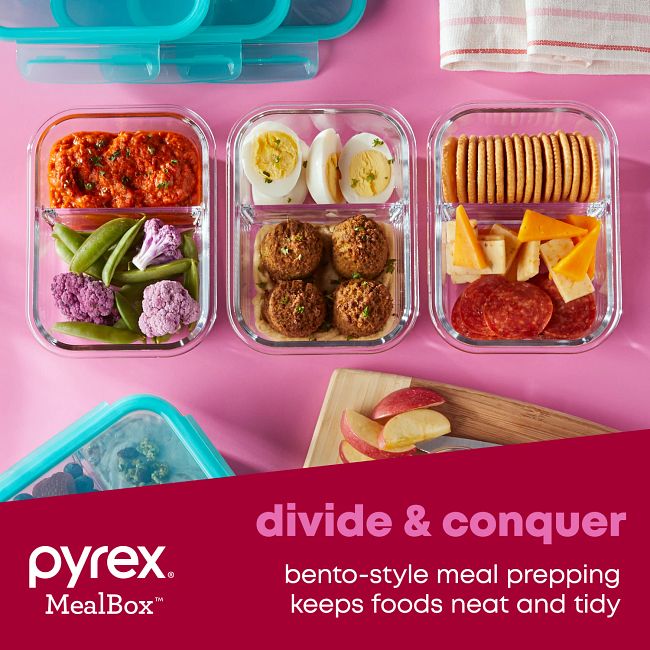 MealBox™ 10-piece 4-cup Divided Glass Food Storage Set