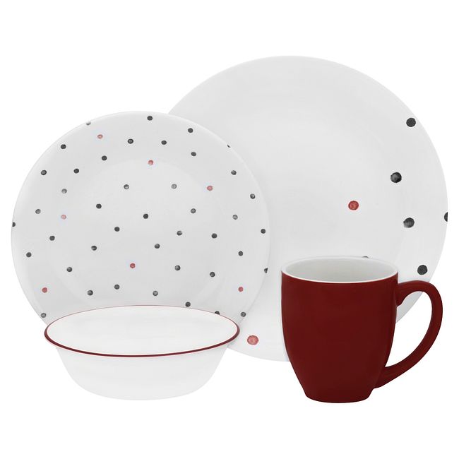 Polka Dottie 16-piece Dinnerware Set, Service for 4