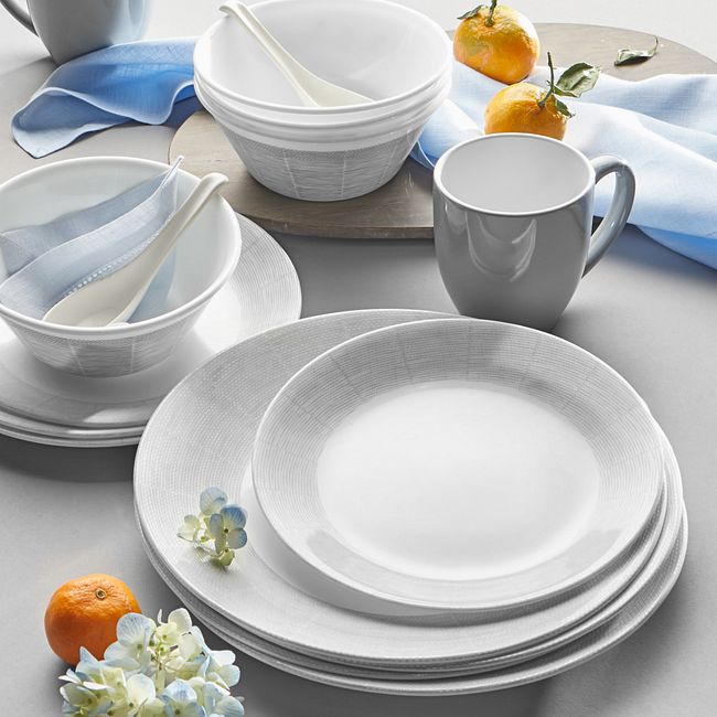 Woven Lines 16-piece Dinnerware Set, Service for 4