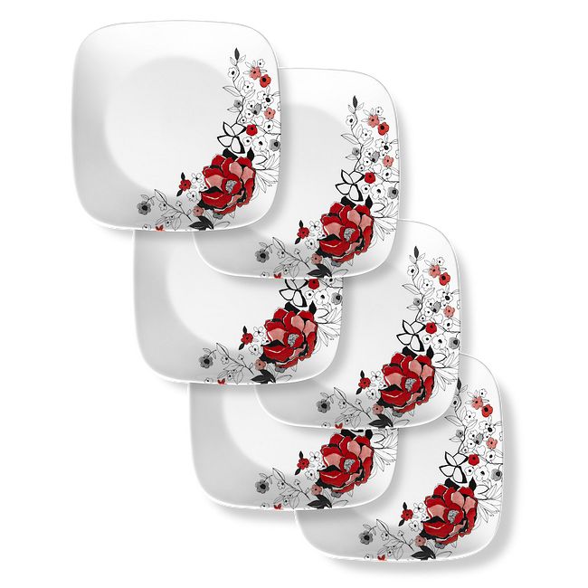 Chelsea Rose 10.5" Dinner Plates, 6-pack
