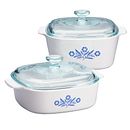 Blue Cornflower 4-piece Casserole Set