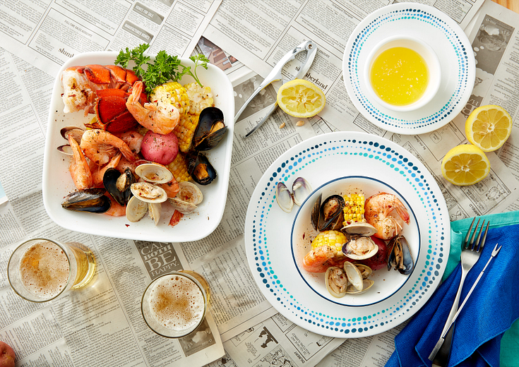 corelle dinnerware set on tabletop