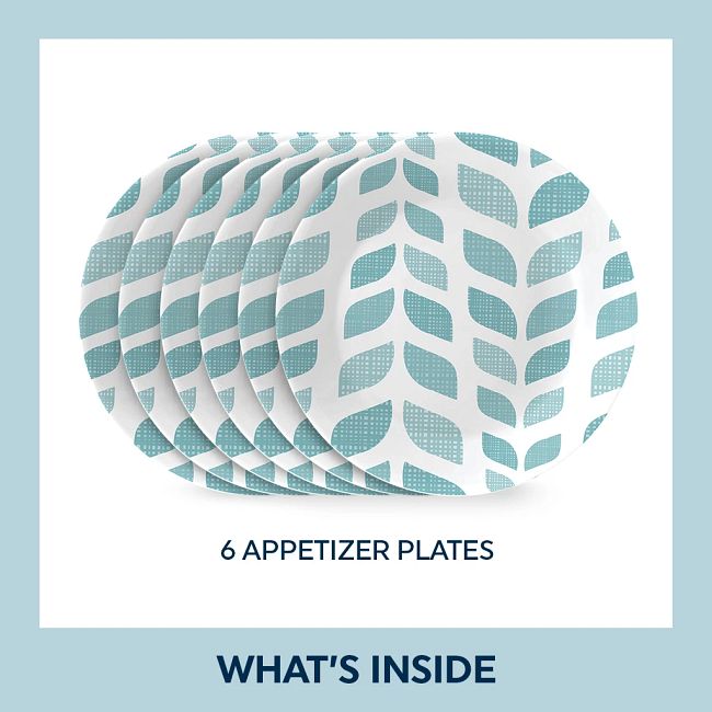Global Collection Northern Pines 6.75" Appetizer Plates, 6-pack