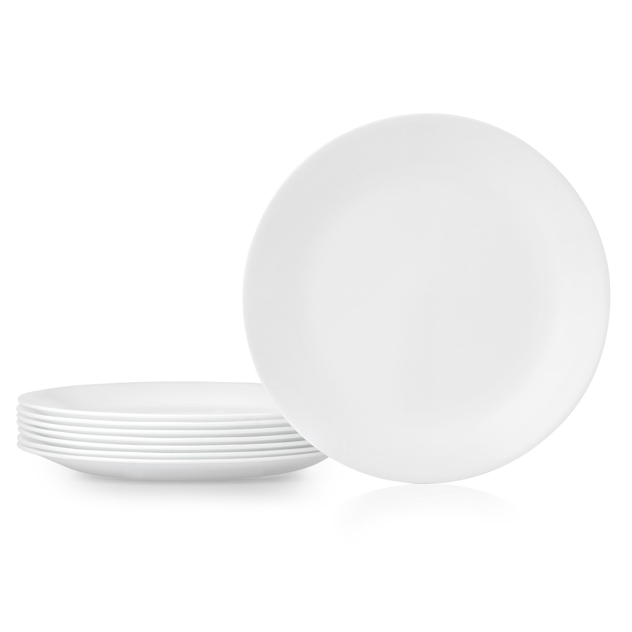 Best Microwave Safe Plate Plastic Plates for Dinner 11 inch (Pack of 6,  White)
