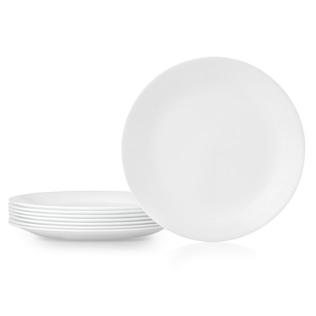 Winter Frost White 10.25" Dinner Plate, 8-pack