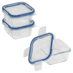 Total Solution™ Pyrex® Glass Food Storage Value 6-pc Square Set