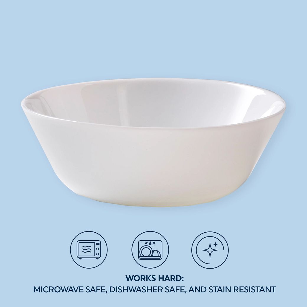 Everyday Expressions Glass Bright White 18ounce Cereal Bowl Corelle