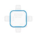 Total Solutions Square Small Plastic Lid with Light Blue Seal