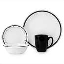 Livingware™ Black & White Mix and Match Set 16-pc Dinnerware Set