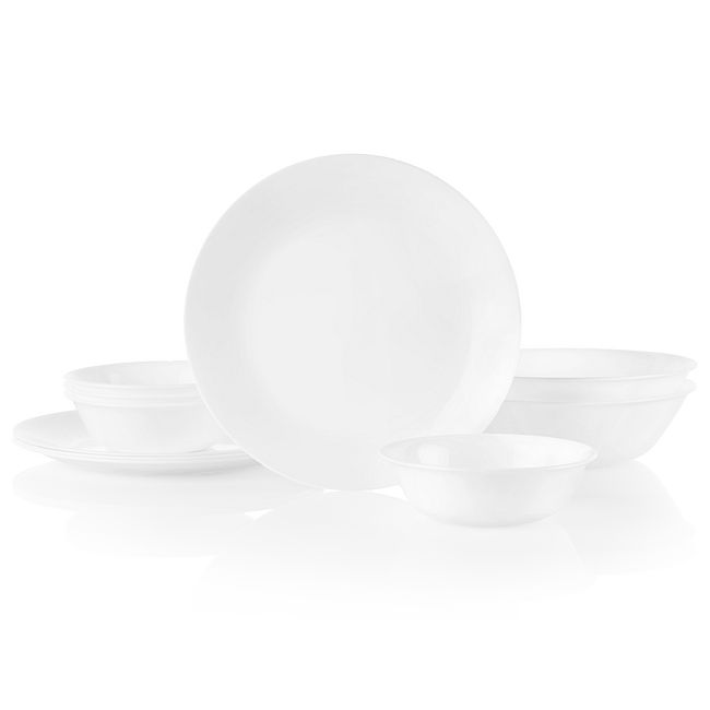 Winter Frost White 10-piece Dinnerware Set, Service for 4
