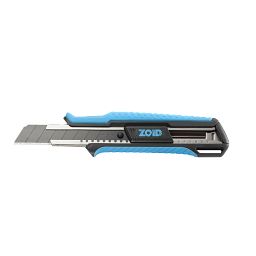 18mm Snap Knife with TraX-Grip™, Black Blade with blade extended out