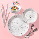 Terrazzo Rosa 18-piece Dinnerware Set, Service for 6