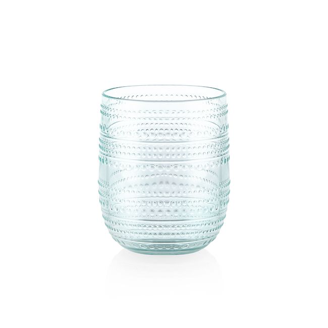 Aqua Beaded 15-ounce Acrylic Stemless Drinkware