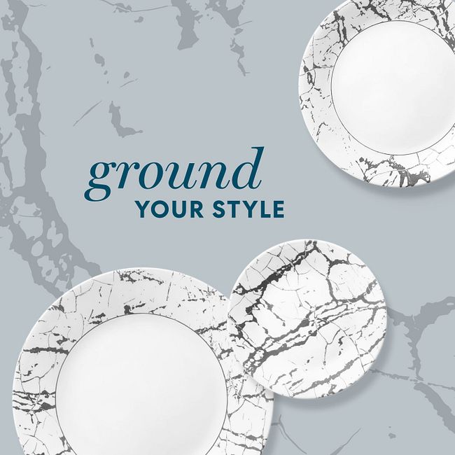 Stone Grey 11” Dinner Plates, 4-pack
