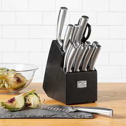 Malden™ 16-piece Stainless Steel Block Set on counter displaying the blocks from top view