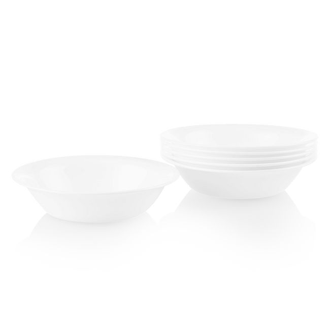 Dazzling White 19-ounce Bowls, 6-pack