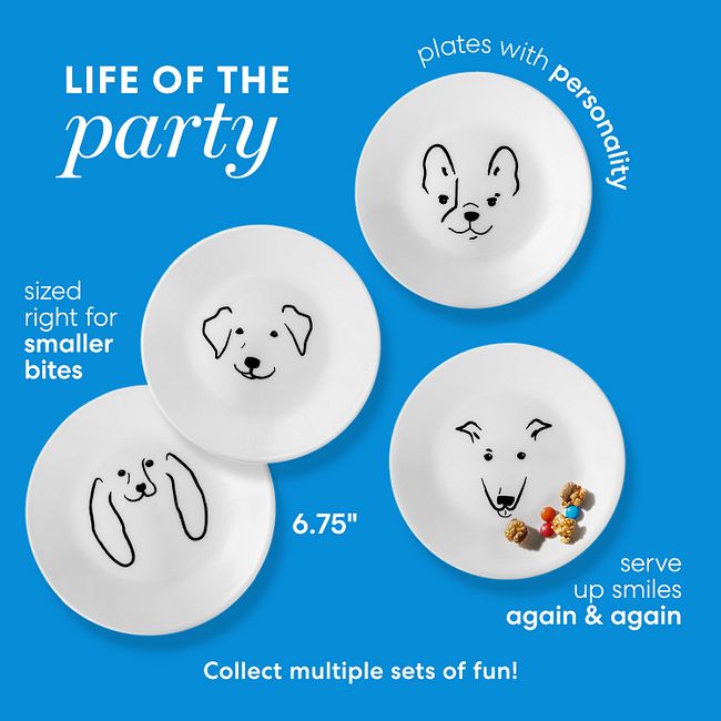 My Best Friends 6.75" Appetizer Plates, 8-pack