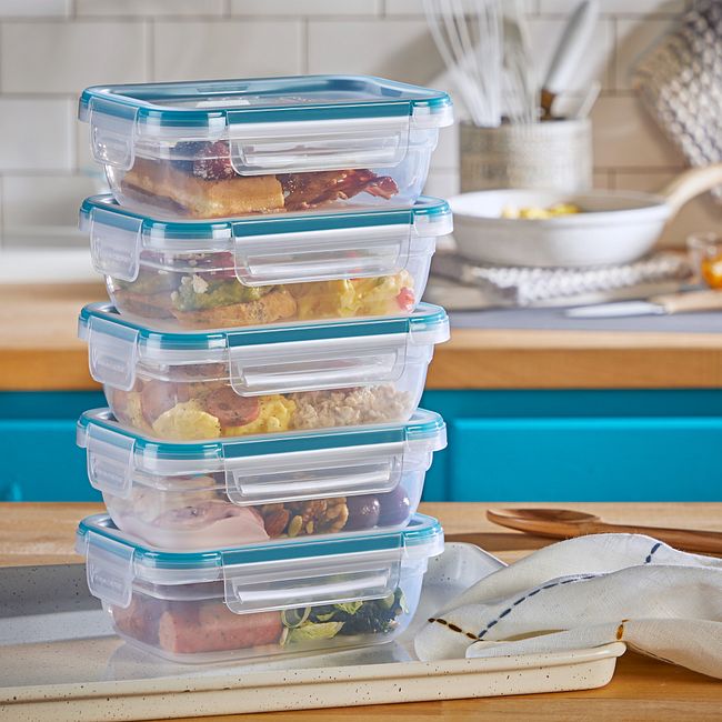 Total Solution™ 10-piece Rectangular Plastic Food Storage Set