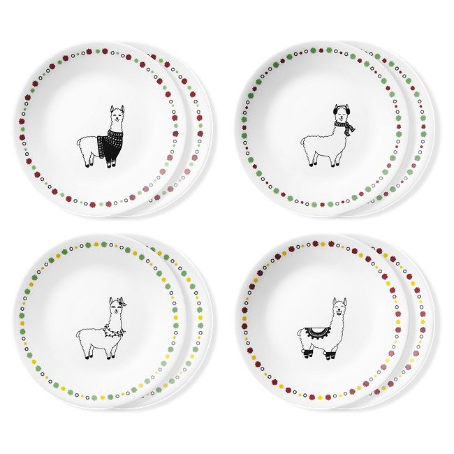 Falalala Llama 6.75" Appetizer Plates, 8-pack