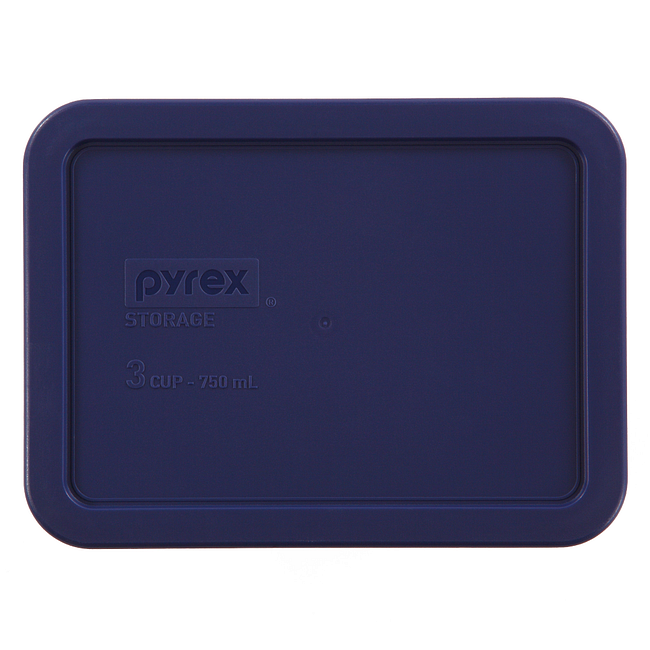 Pyrex 7210-PC Rectangle Dark Blue 3 Cup Storage Lid for Glass Dish 