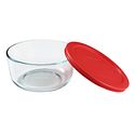 Pyrex Round Storage Dish with Red Lid