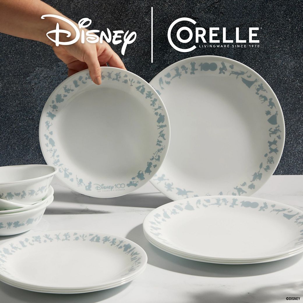 Disney Commemorative Series Characters 12piece Dinnerware Set Corelle